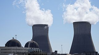 Vogtle nükleer santralinin 1 ve 2 numaralı reaktör üniteleri, Waynesboro, Georgia, ABD, 31 Mayıs 2024.