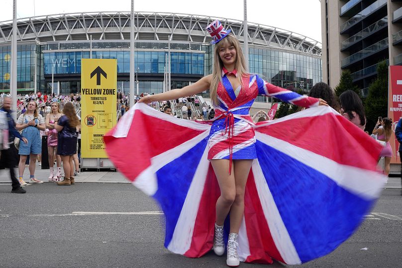 Swifties arrive at Wembley Stadium in London