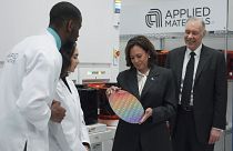 Vice President Kamala Harris tours a site where Applied Materials plans to build a $4 billion research facility 