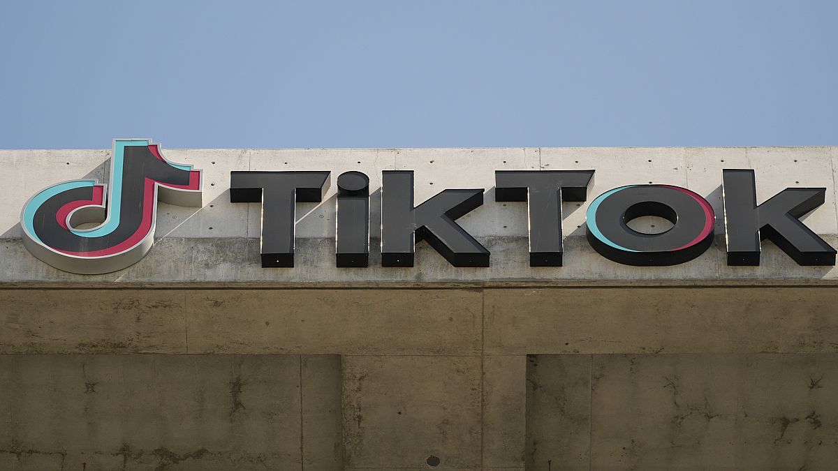 FILE - A TikTok sign is displayed on their building in Culver City, Calif., March 11, 2024.