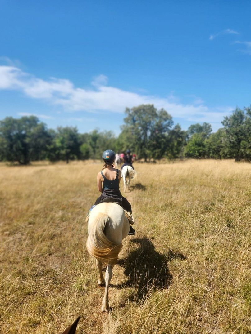 Horseback riding at Camp Château.