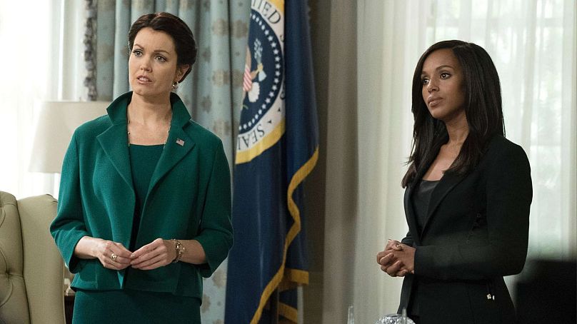 La presidenta Mellie Grant (interpretada por Bellamy Young) en 'Scandal' (2017).