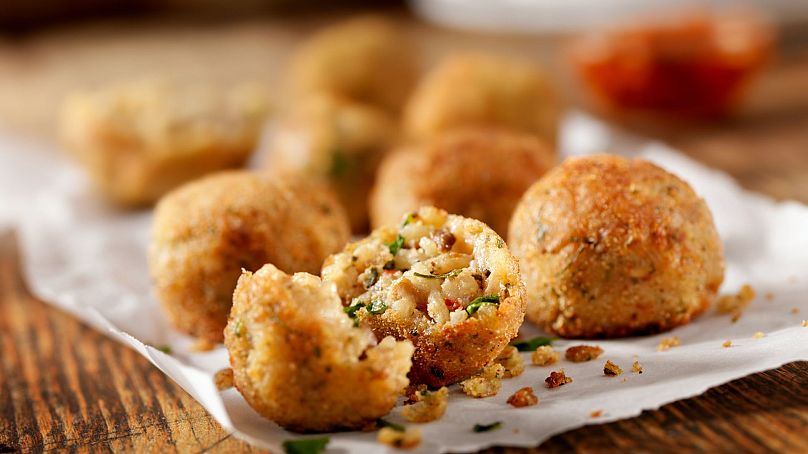 A plate of arancini... or arancine?