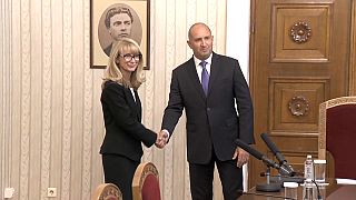 President Rumen Radev meets with Prime Minister-designate Goritsa Grancharova-Kozhareva at the Presidential building in Sofia.