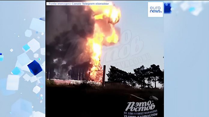 Russia: ancora in fiamme il deposito di carburante a Proletarsk colpito da droni ucraini