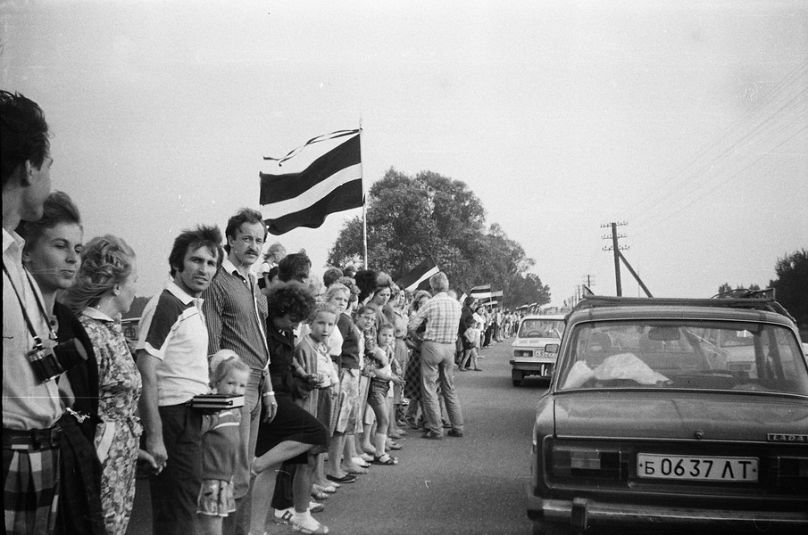 The Baltic Way in Latvia, 1989