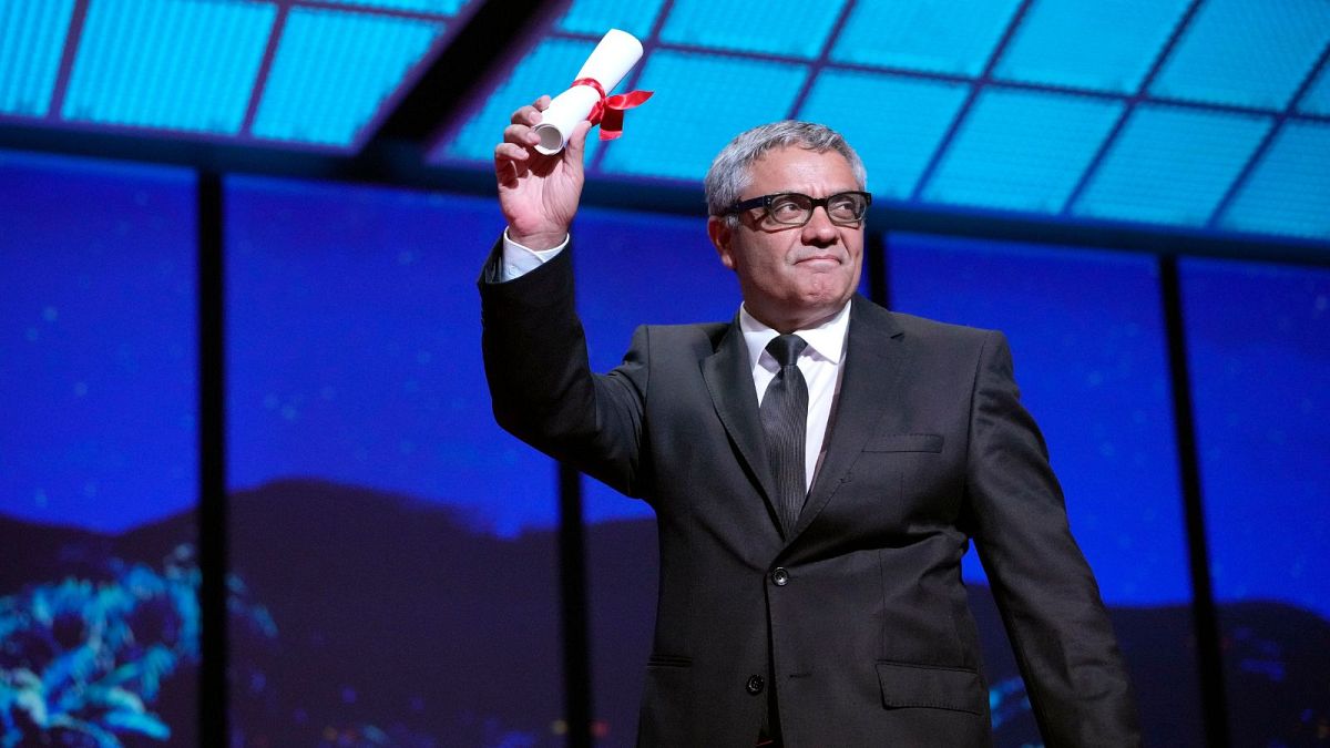 Exiled Iranian director Mohammad Rasoulof to head Busan jury - pictured here: Cannes 2024 - Rasoulof accepts the special prize award for the film 'The Seed of the Sacred Fig' 