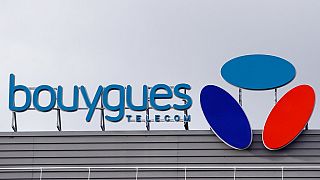 The logo of French telecom company Bouygues Telecom is pictured in Velisy, outside Paris, France. Dec. 18, 2017. 