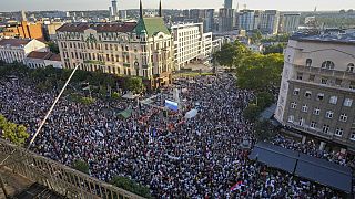 Some 30,000 are estimated to have taken part in a protest in Belgrade on 10 August over the revival of Rio Tinto’s stalled lithium mining project in western of Serbia