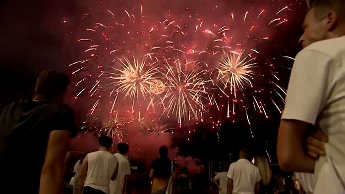 Europe’s largest fireworks display goes off with a bang in Hungary