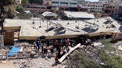 Ecole en ruine dans la ville de Gaza