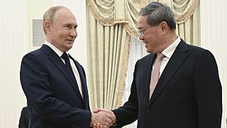 Li Qiang und Wladimir Putin in Moskau