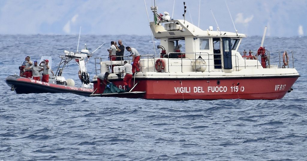 Rescuers recover fifth body from sunken superyacht off Sicily; 1 still missing