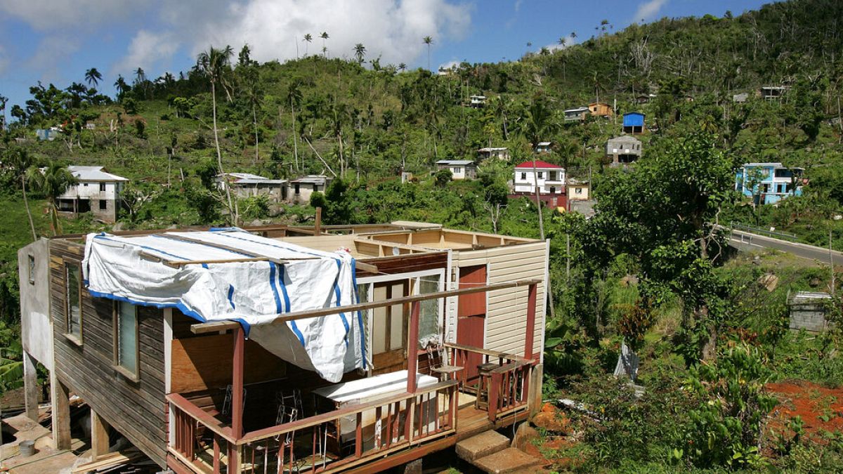 Damage from a hurricane in 2005 on Grenada has still not been repaired. 