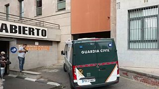 Traslado del sospechoso de matar al pequeño Mateo al Juzgado. 