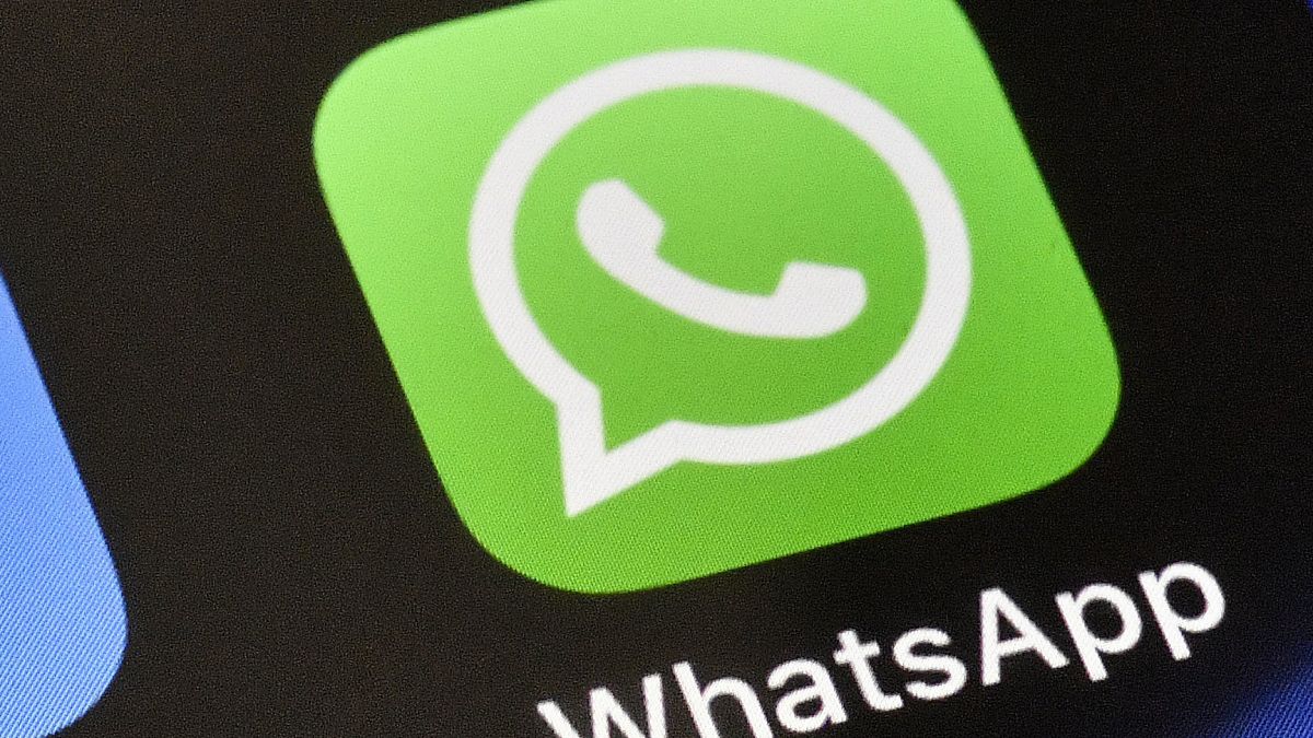 A WhatsApp icon is displayed on an iPhone in Germany, November 15, 2018