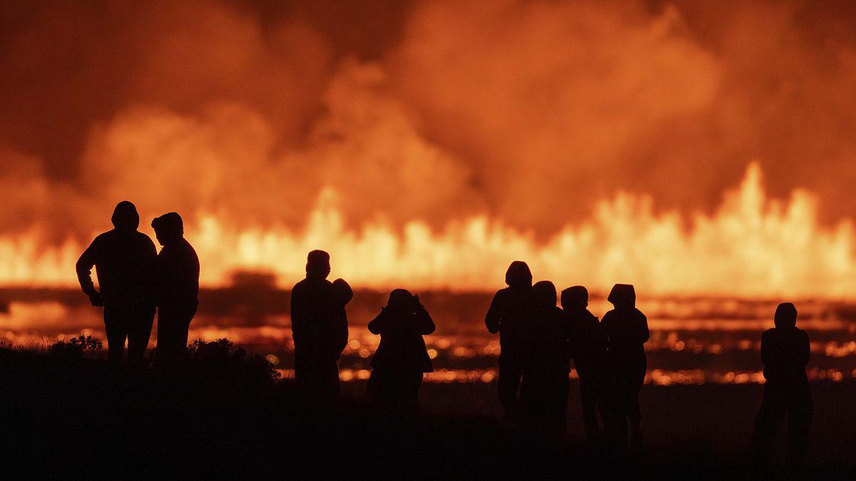 Volcán en erupción cerca de Grindavik