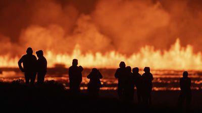 A volcano in southwestern Iceland erupted Thursday, Aug. 22, 2024, for the sixth time since December, spewing red lava through a new fissure on the Reykjanes Peninsula.