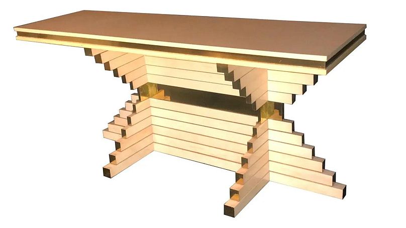 Outstanding Console Table for Maison Jansen designed by Alain Delon (1970)