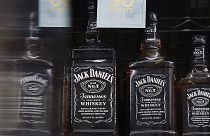 File photo. Bottles of Jack Daniel's whiskey displayed at Rossi's Deli in San Francisco, US. 9 July 2018.