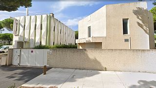 FILE - Beth Yaacov synagogue in the seaside resort town of La Grande Motte near Montpellier 