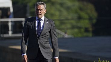 Prime Minister of the Netherlands Dick Schoof arrives to attend the European Political Community summit at Blenheim Palace in Woodstock, Oxfordshire, England.