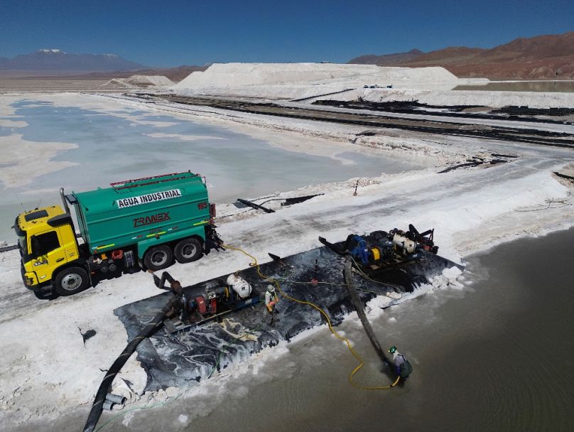 Lítiumkitermelés a chilei Atacama-sivatagban, 2023-ban