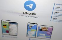 Η ιστοσελίδα του Telegram σε οθόνη φορητού υπολογιστή στο Μόναχο, 17 Οκτωβρίου 2022