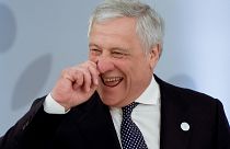 FILE: Italian Foreign Minister Antonio Tajani reacts during a meeting on the second day of a G7 foreign ministers meeting on Capri island, 18 April 2024