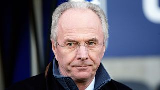 Sven Goran-Eriksson looks on before Leicester City's third round English FA Cup match against Manchester City, Sunday, Jan. 9, 2011