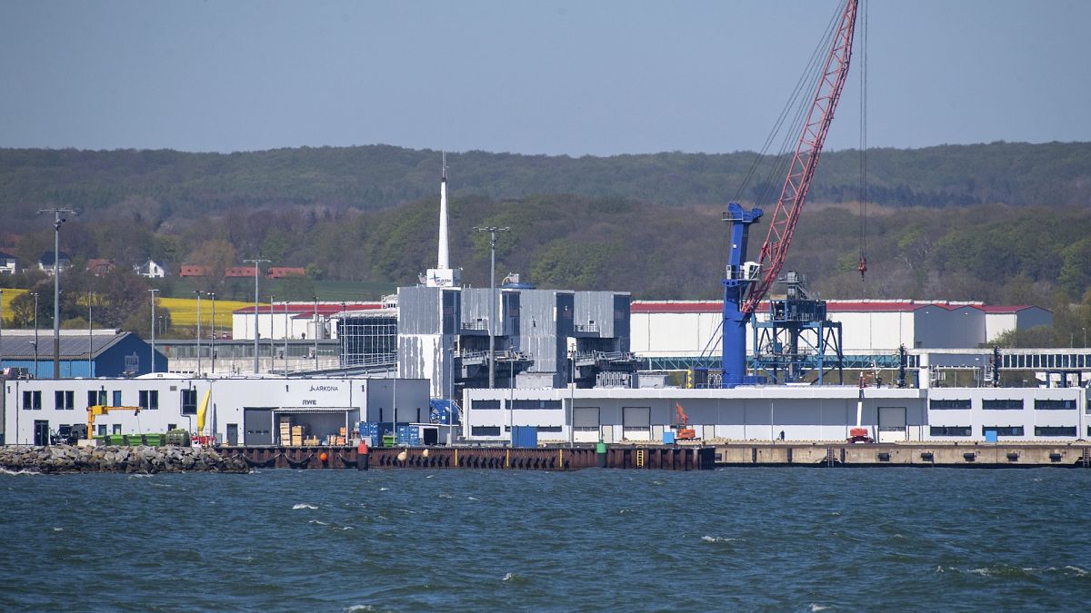 Port Mukran in Sassnitz-Mukran on the island of Ruegen, Germany