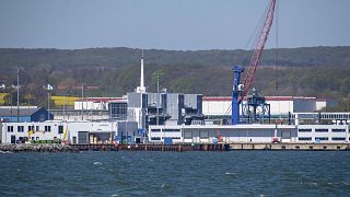 Port Mukran in Sassnitz-Mukran on the island of Ruegen, Germany