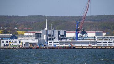 Port Mukran in Sassnitz-Mukran on the island of Ruegen, Germany