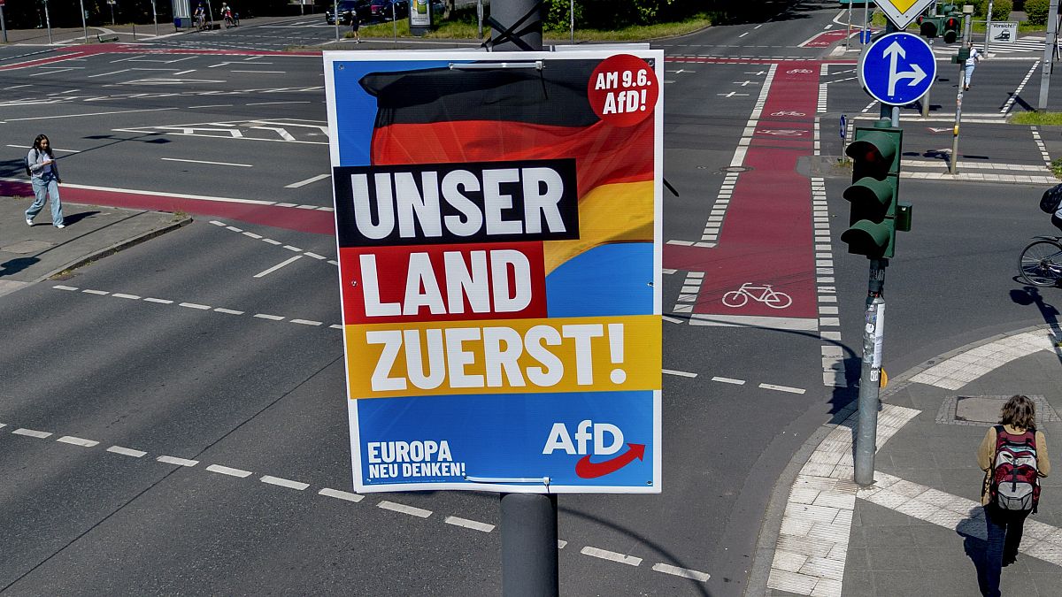 Cartaz do partido alemão de extrema-direita, AfD