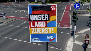 Cartaz do partido alemão de extrema-direita, AfD