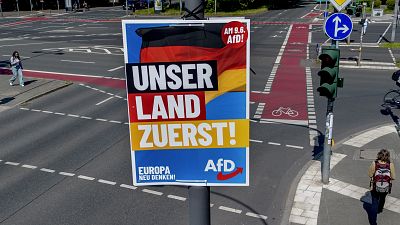 Imagen de un cartel de campaña de AfD