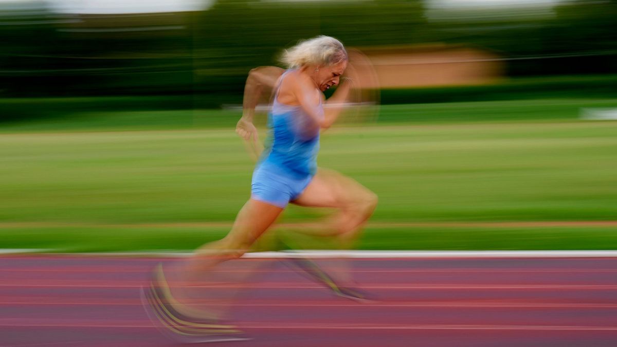 Italy's Valentina Petrillo trains in Pieve di Cento, near Bologna, Italy, 19 August 2024. 