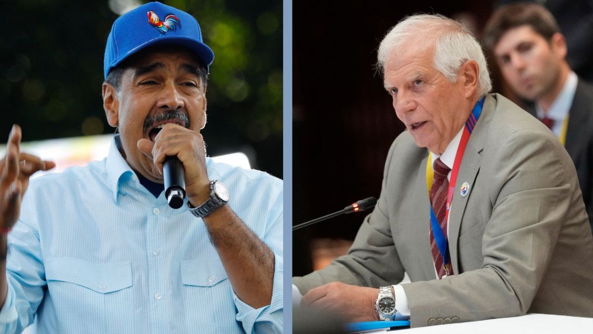 Nicolás Maduro y Josep Borrell. 