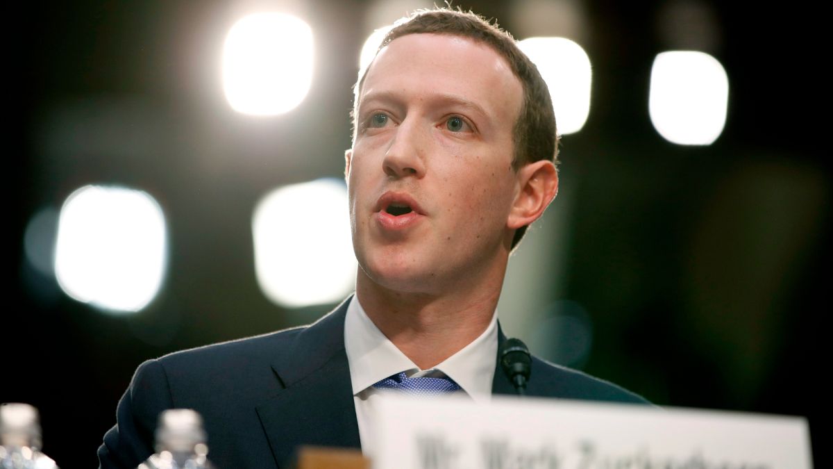 FILE - Facebook CEO Mark Zuckerberg testifies before a joint hearing of the Commerce and Judiciary Committees on Capitol Hill in Washington, April 10, 2018. 