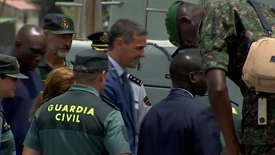 Pedro Sánchez, primeiro-ministro de Espanha, em visita à Gâmbia