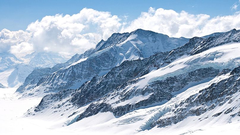 La región Jungfrau-Aletsch de los Alpes suizos alberga el mayor glaciar de Europa.