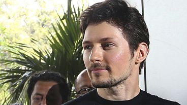 Telegram co-founder Pavel Durov appears at an event.