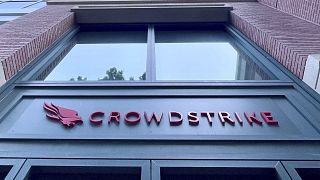 A Crowdstrike office is shown in Sunnyvale, California.