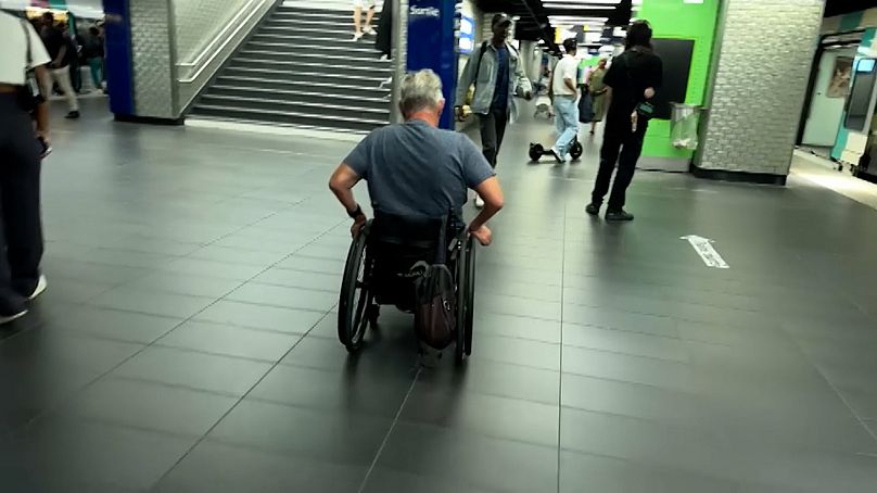 Franck Maille dans le métro parisien