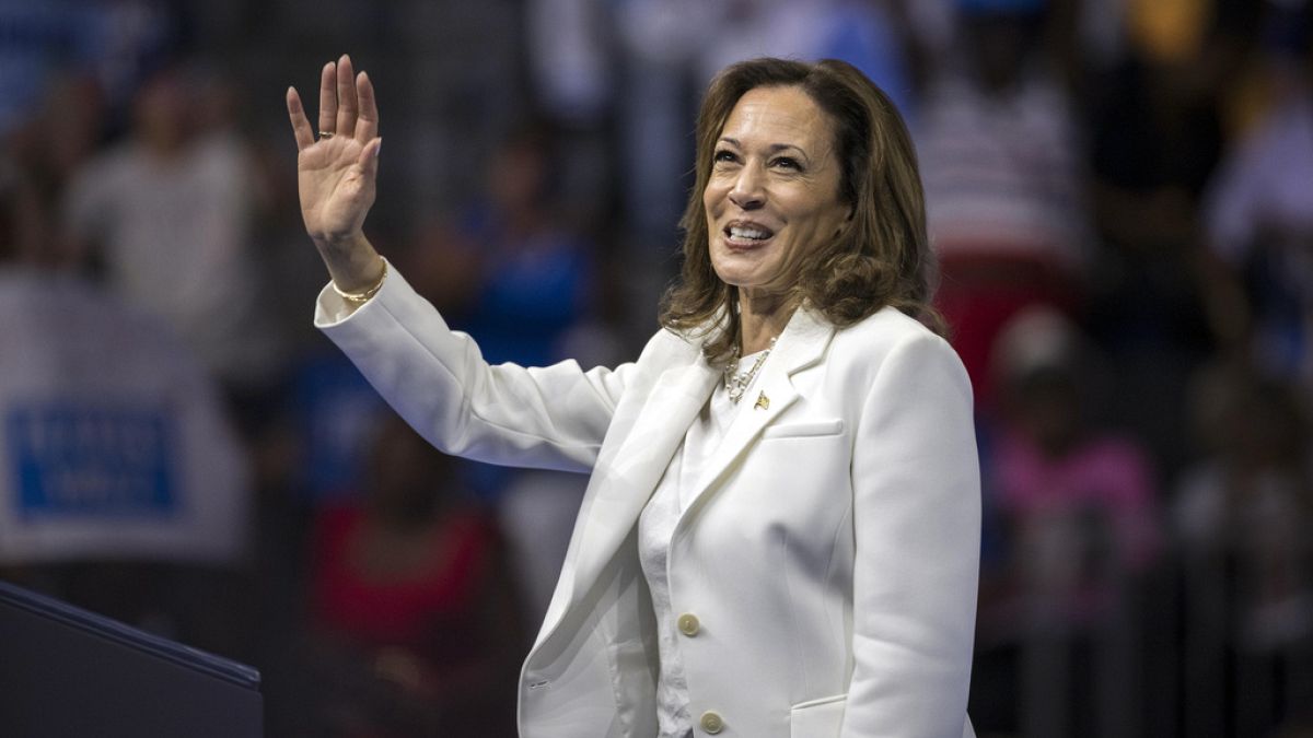 La candidata democratica alla Casa Bianca e attuale vicepresidente degli Stati Uniti Kamala Harris