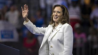 La candidata democratica alla Casa Bianca e attuale vicepresidente degli Stati Uniti Kamala Harris