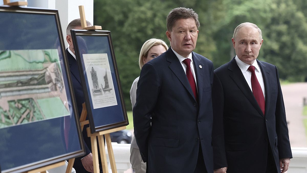 Путин и Миллер в Санкт-Петербурге