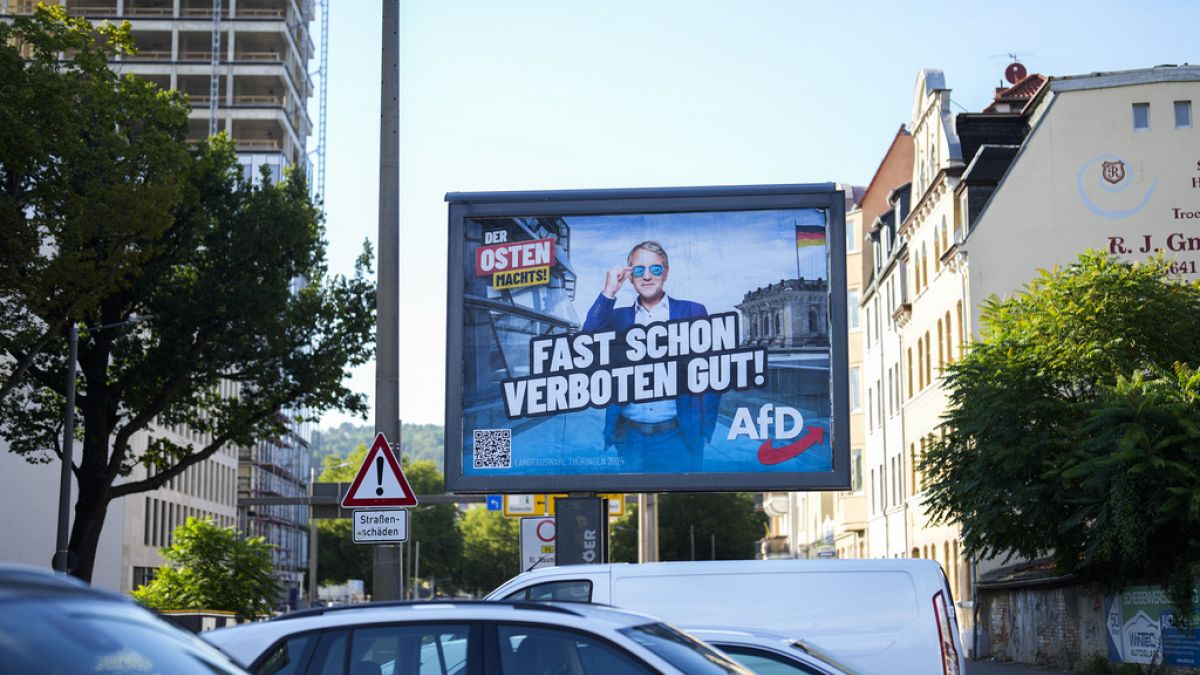 Die Alternative für Deutschland (AfD) ist auf dem ersten Platz in Thüringen und auf dem zweiten Platz in Sachsen.