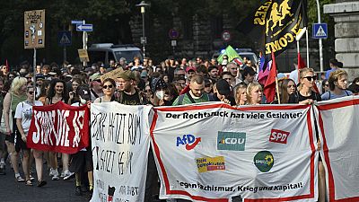 A demonstration against the rise of the far-right in Germany.