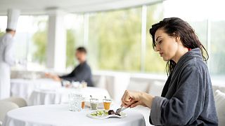 Eating in a restaurant